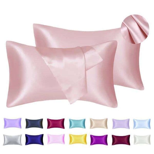Mulberry Silk Pillowcase for Hair & Skin Care Anti-Frizz Satin Pillow Case Queen/King Super Soft Hypoallergenic Bedding Cover 26L0424