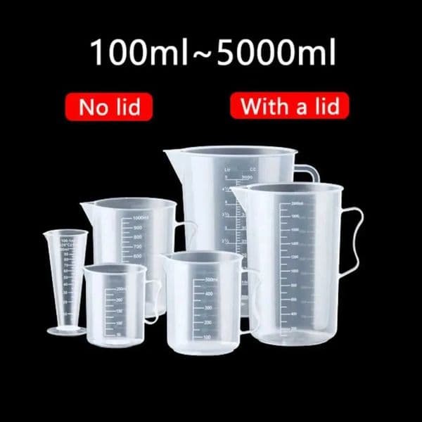 Luxury Designer Decor 1 Grading Measuring Scale Plastic Transparent Mixing Cup Large Capacity With Lid Laboratory Bickel Kitchen room Baking 10
