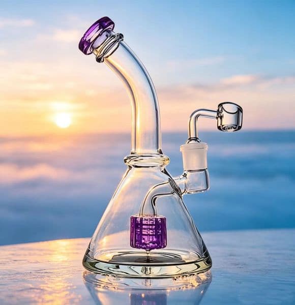 Glass Water Bong Matrix Perc Hookahs Bong Smoking water Pipes Bubbler Recycler Oil Accessory With 14mm