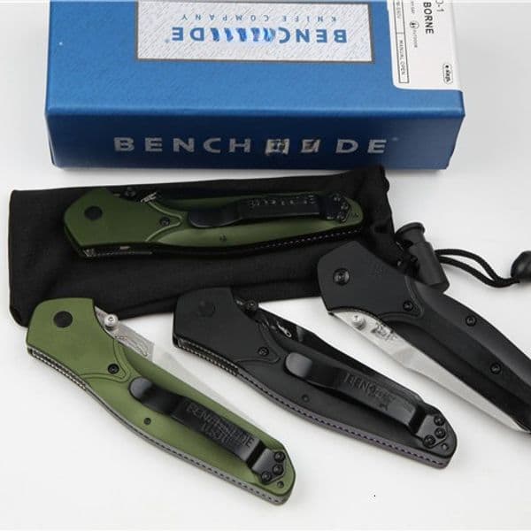 Everyday Carry BM 940 folding knife Pocket Folding Knife EDC D2 Blade Green Aluminum Alloy Handle Survival Camping Hunting Flipper Knives