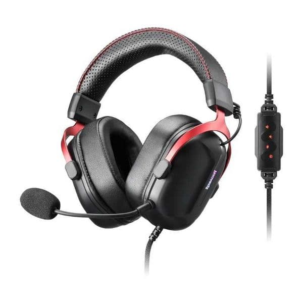 Redragon H312 Wired Gaming Headset 71 Surround Sound 50 mm Drivers Noise-canceling Microphone Over-Ear Headphones J260423