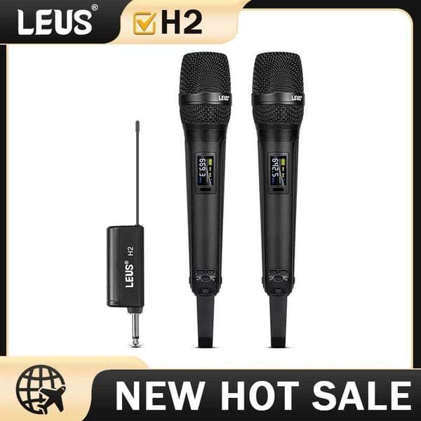 LEUS H2 UHF SKM9000 Wireless Microphone for Recording Studios Karaoke Stage Speeches Wedding Performance Band Family Gatherings J260423