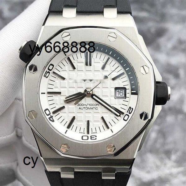 Hand RoyalOak Offshore 15710ST Stainless Steel White Face Diving Machinery Watch For Men 42mm Watch Automatic Mechanical Watch cjgood J97Y