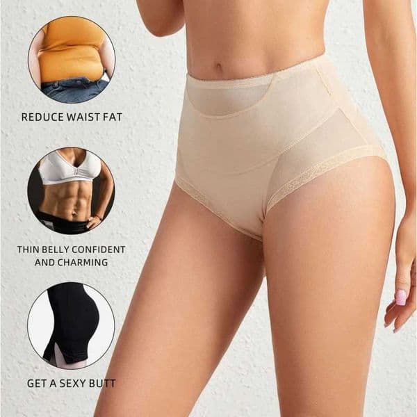 Women Breathable Mesh Intimates Body Shaping Panties Female Pants High Elastic Control Brief Slimming Belly Shaper Underwear L260423