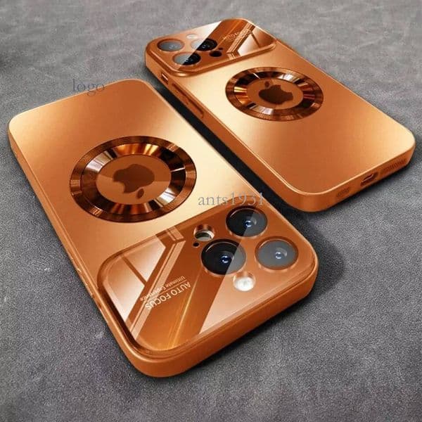 Luxury Glass Camera Magesafe Magnetic Wireless Charge Case For iPhone 17 16 13 14 15 Pro Max Air Plus Shockproof Cover