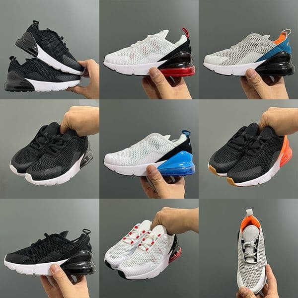 2027 New 27C Kids Shoes Boy Girls Casual Running Shoe Triple Black White Orange Blue Outdoor Children Shoes Size 26-37