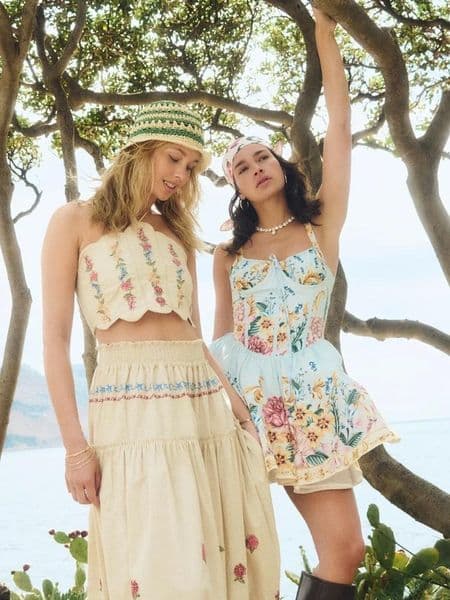 Casual Dresses 2026 Female Bandage Waist Vest Dress Flower Print Square Collar Sleeveless High Elegant Ladies Cotton Mini Robe