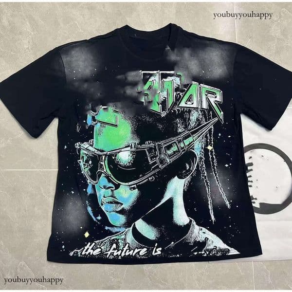 Hellly Shirt Vintage Washed Tshirt Designer Shirts Mens Womens Gothic Style Punk Printed Streetwear Hip Hop Graphic Helles Starlyshirt Short Sleeve Dd5