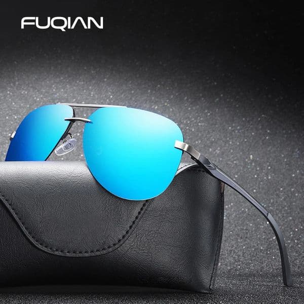Fashion Rimless Pilot Polarized Sunglasses Men Women High Quality Aluminum Magnesium Sun Glasses Male Classic Driving Shades 260414