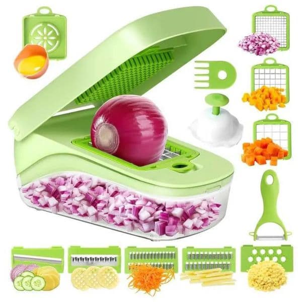 Luxury Designer room Decor 14/15/16 In 1 Multifunctional Vegetable Basket Fruit Potato Chopper Carrot Grinding Tool Decoration For Home 3