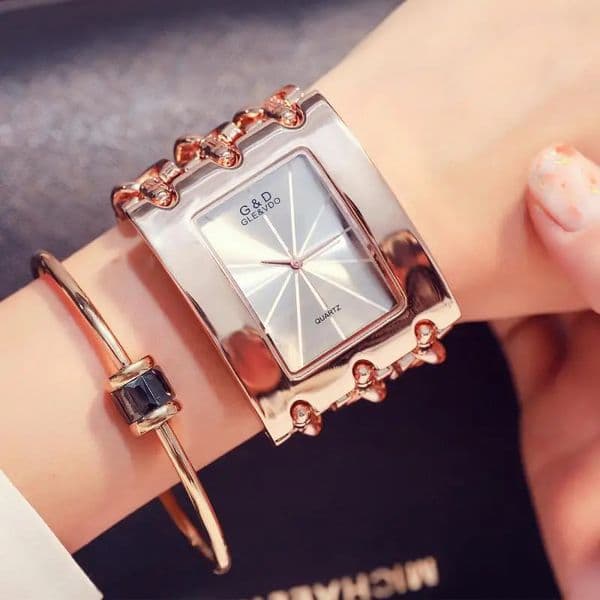 Women y Watch Dress Rhinestone Women Wristwatches Stylish Gold Female Watches for Women Montre Femme 260423