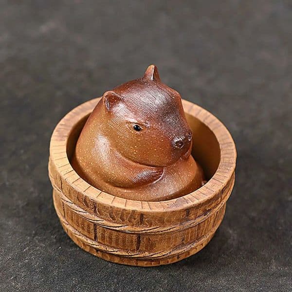 Luxury Designer Decor Statue Lovely Pet Ornaments Pottery Clay Mini Capybara Sculpture For Home Bedroom Shelf room Office Tea Lovers Decorat 12 16