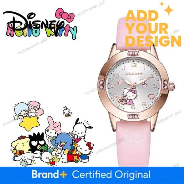 Designer Disney Sanrio Hello Kitty Children Watch Kuromi Cinnamoroll Kawaii Quartz Casual My Melody Wristwatch Women Girl Children Gifts Luxury