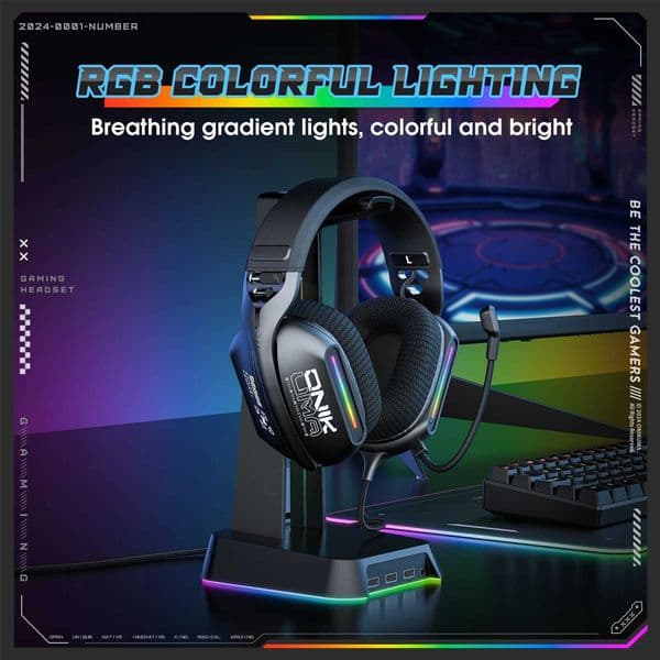 ONIKUMA X12 Gaming Headset for PC Over Ear Headphones with Surround Sound Wired 35mm Headphones for Laptop Mobile J260423