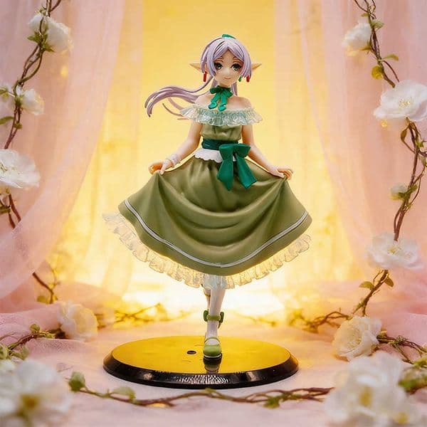 New product Frierens 2D anime beauty girl dress model figure for desktop displayL260424