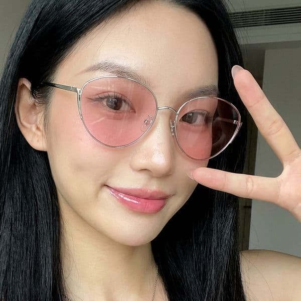 Glasses 813029 Oval Face-Shaping Retro Punk Metal Sunglasses for Women and Men