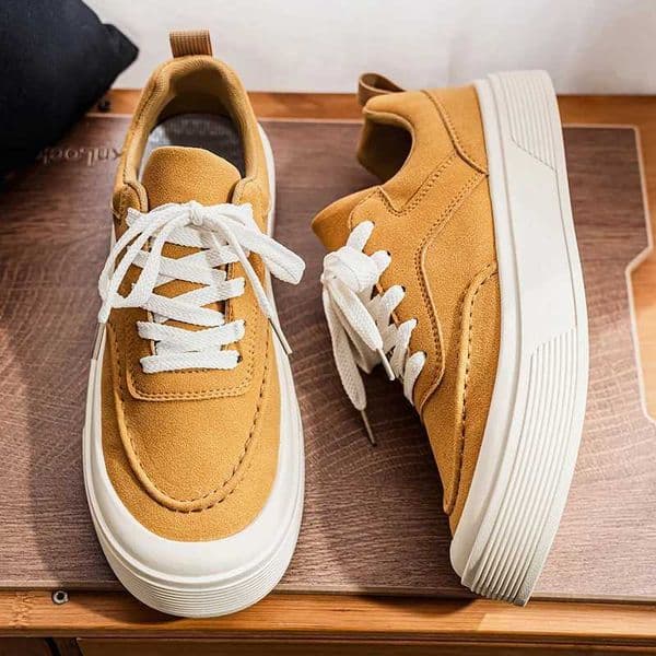 Mens Vulcanized Shoes Fashion Casual Sneakers Lace Up Walking Shoe High Quality Suede Casual Shoes for Men Sneakers Man Shoes L260423