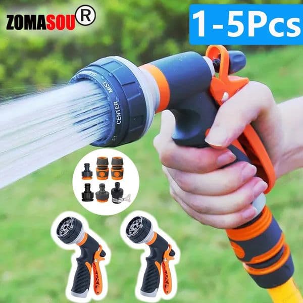 15Pc Garden Watering Gun 8 Modes High Pressure Sprayer Adjustable Irrigation Nozzle Plant Lawn Yard Sprinkler 260423