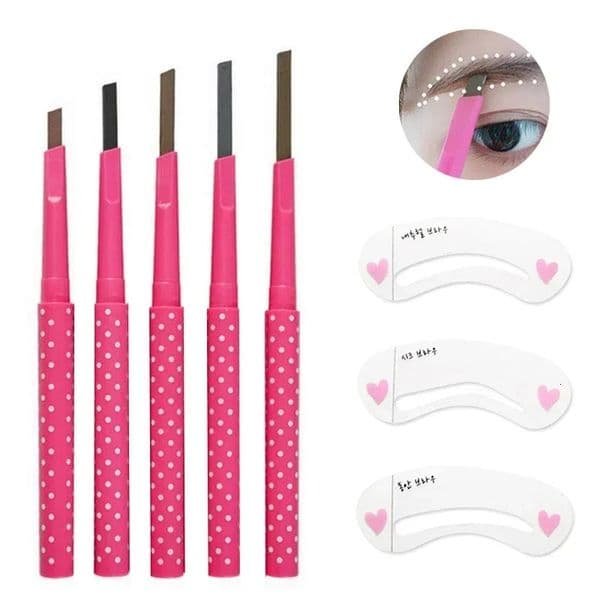 Waterproof Eyebrow Pencil With Eye Brow Card Tool Lady Rotating Eyebrow Pencil 3Eyebrow Shaping DIY Eyebrow Pen Makeup Set 260424