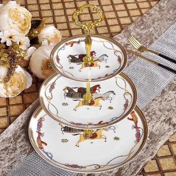Luxury Designer Decor Fruit Plate Stand Cake Display Stand With Shelf Bardessert Vegetable Storage Rack Wedding Party Decoration room For Ho 12 13