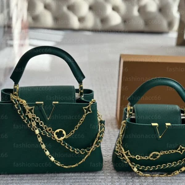 Capucines Noblewoman Bag Tote Handbag Top Handle Women Designer Shoulder Bags Capucines Totes Crossbody Bag Aurillon Genuine Leather luxury Handbags Woman Purses