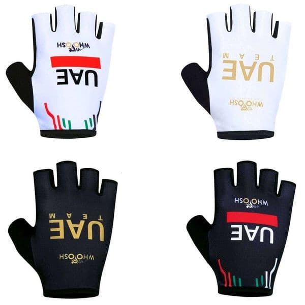 New Cycling UAE Team Men Women Half Finger Padded MTB Road Bike Running Fitness Riding Bicycle Sports Gloves 26Y0424