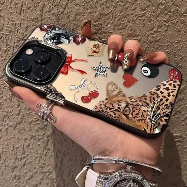 Leopard Y2K Fashion Pattern Matte Hard Case for iPhone 13 14 16 15 12 11 Pro Max XS X XR 8 7 Plus SE 2020 Shockproof PC Cover J260423