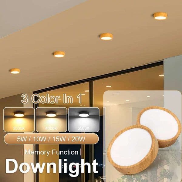 Tricolor Memory Downlight LED Spot Light Indoor Led Ceiling Lamp Surface Mounted Spotlight For Kitchen Living Room Hallway Decor