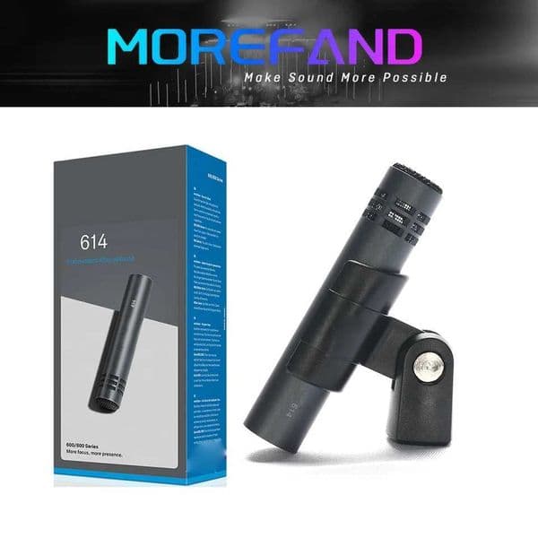 High quality E614 Condenser instrument Microphone Cardioid instrument Mic With Clamp Mount for Drum Set J260423