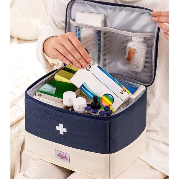 Folding Handheld Medicine Box Classification and Moisture proof Travel Home Medicine Storage Box 260423