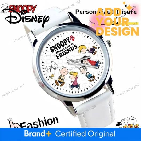 Designer Disney Snoopy Watch For Students, Cute Cartoon, Personalized Fashion Creative Casual Wristwatch, Birthday Gift For Boys And Girls Luxury