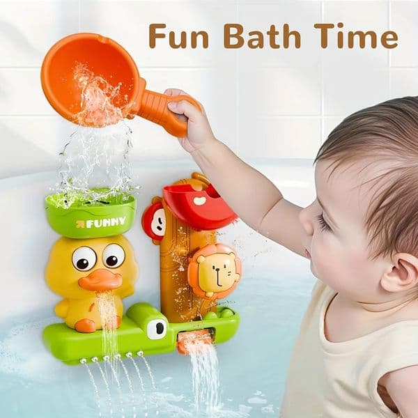 Duckling water play windmill toy a good companion for babies to in the bathroom increases parentchild interaction 260424