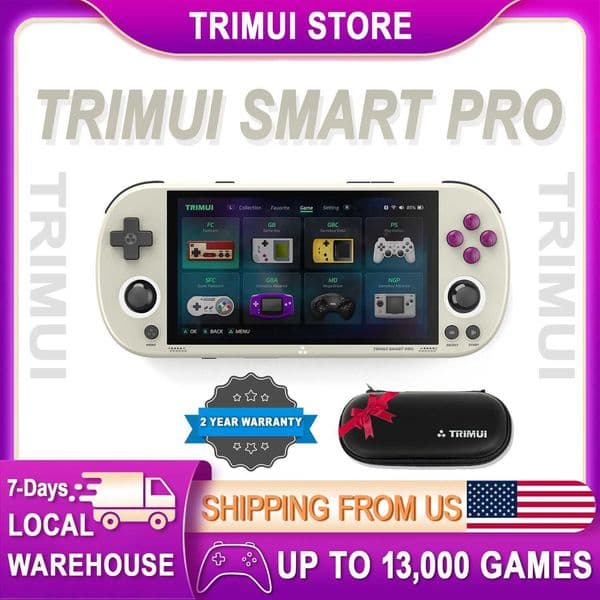 TRIMUI Smart Pro Retro Handheld Game Console 5000mAh 496 IPS Screen 30000 Games Portable Video Game Player J260423