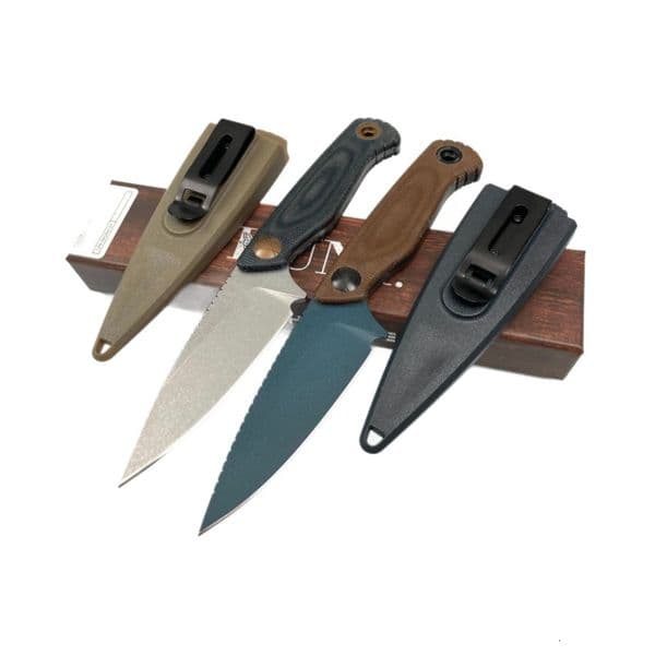 BM 203BT Fixed Blade folding knife Knife with Sheath D2 Steel Blade G10 Handle Outdoor EDC Camping Knife Hiking Hunting Survival Tools