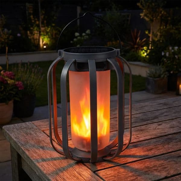 Solar Lanterns Lights Flickering Flame Garden Outdoor Desk Camping Waterproof Hanging Lantern Patio Yard 260423