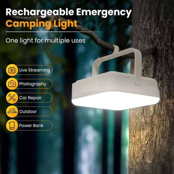 LED Camping 3Modes Portable Rechargable Hanging Multifunctional Emergency Light S260423