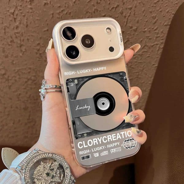 Retro CD Record Player Phone Case For Samsung Galaxy S25 S24 S23 S22 S21 Ultra Plus FE A34 A54 A53 A52 A36 A26 A35 A15 A16 Cover J260423