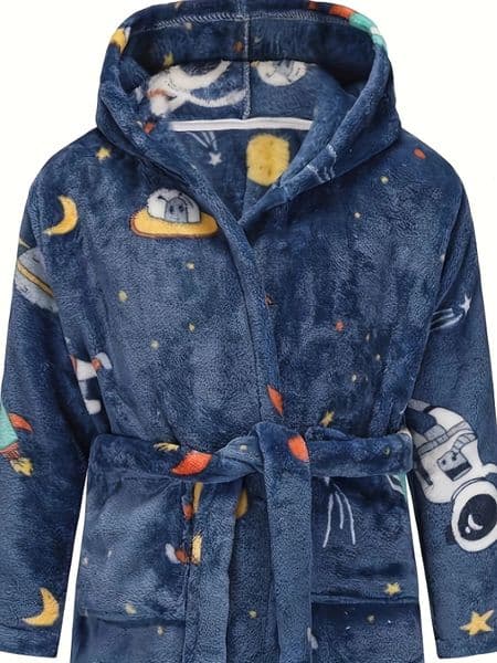 Childrens Nightgown Flannel Cute Thickened Boys and Girls Coral Fleece Pajamas Autumn Winter Four Seasons Bathrobe 260424