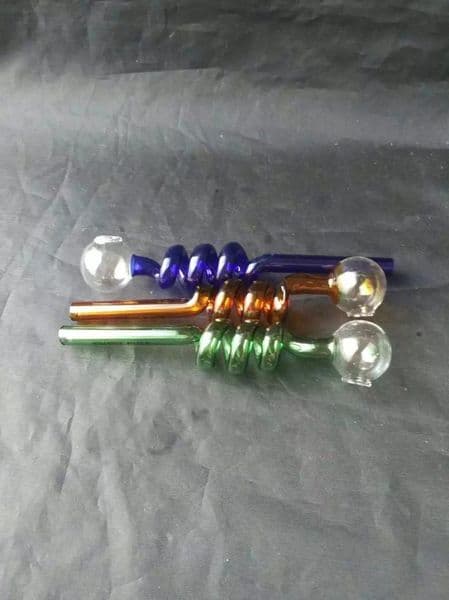 Straight Spiral Pot Wholesale Glass Bongs Oil Burner Glass Pipes Water Pipes Rigs Smoking
