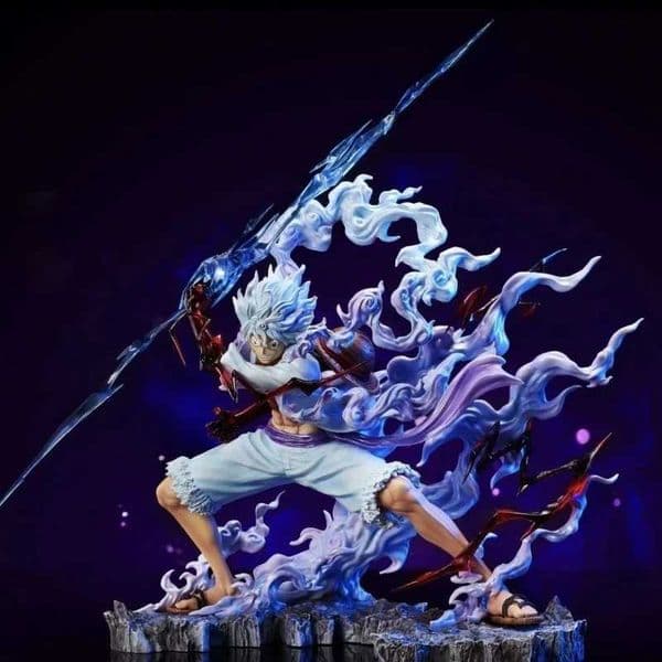One Piece large luminous quality edition Hold the lightning five-speed Nika Luffy animation model S260423