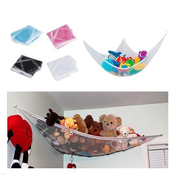 Large Toy Hammock Mesh Kids Bedroom Storage Nursery Teddy Bear Net Child Organizer Stuffed Towels Tidy Soft Storage Organizer 260423