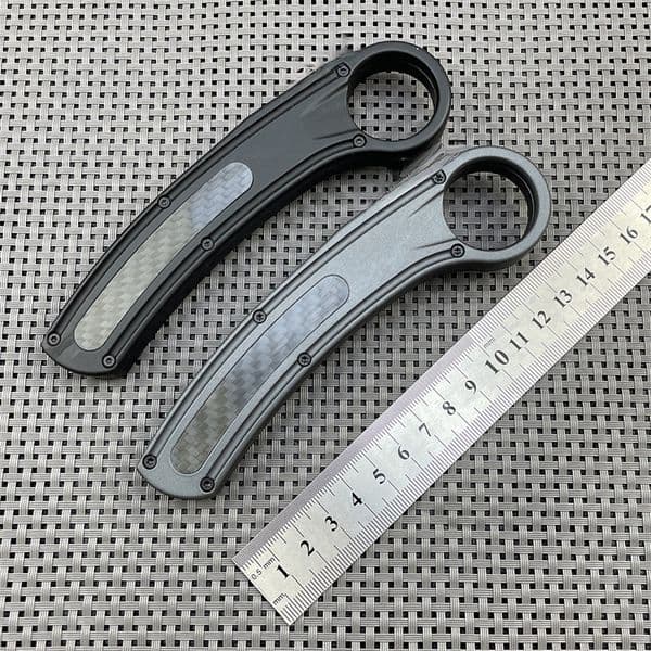 Portable Outdoor OTF Claw Inspired Folding Knife Trendy Collectible Accessory Utility Tactical Knives Zinc Aluminum+CF Handle thumbnail 2