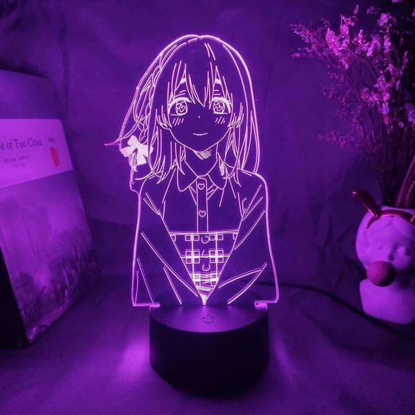 Rent A Girlfriend Kanojo Okarishimasu 3D Led Lamps Cute Room Decor Mancave Bedroom Decoration Waifu Nightlight Colorful