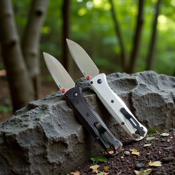 BM 535BK-4 Bugout Pocket Folding Knife 3.24 M390 Black folding knife DLC Plain Blade, Machined Aluminum Handles Outdoor Camping Fishing Tools