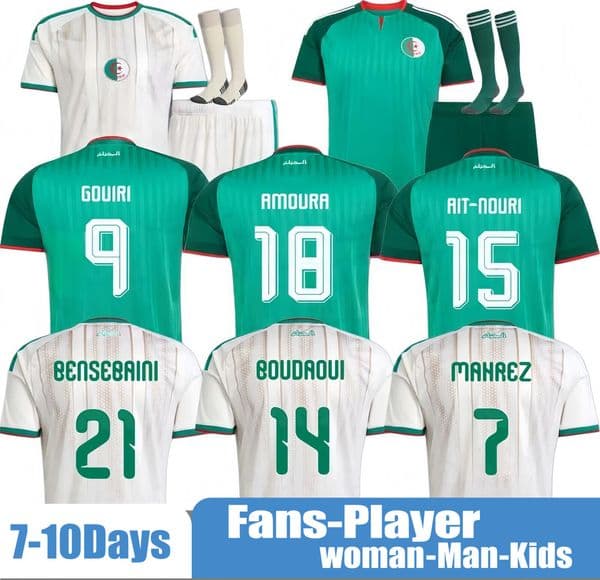 2026 World CUP Algeria away Camisetas football shirt soccer jersey 26 27 Gouiri Amoura Hadj Moussa Boudaoui Houssem Benrahma Ramiz Aouar Rayan Ait-Nourihome