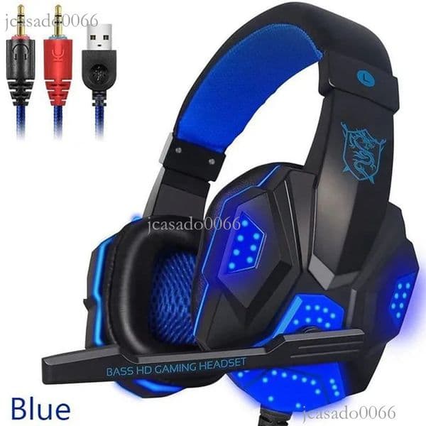 2.2M PC780 Gaming Headsets Big Headphones with Light Mic Stereo Earphones Deep Bass for PC Computer Gamer Laptop PS4