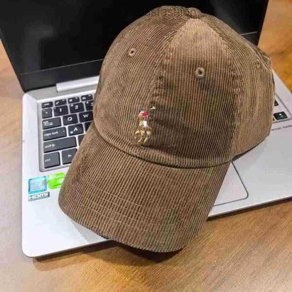 High quality Polo Corduroy hat pony color label corduroy hat baseball cap men and women washed duckbill cap