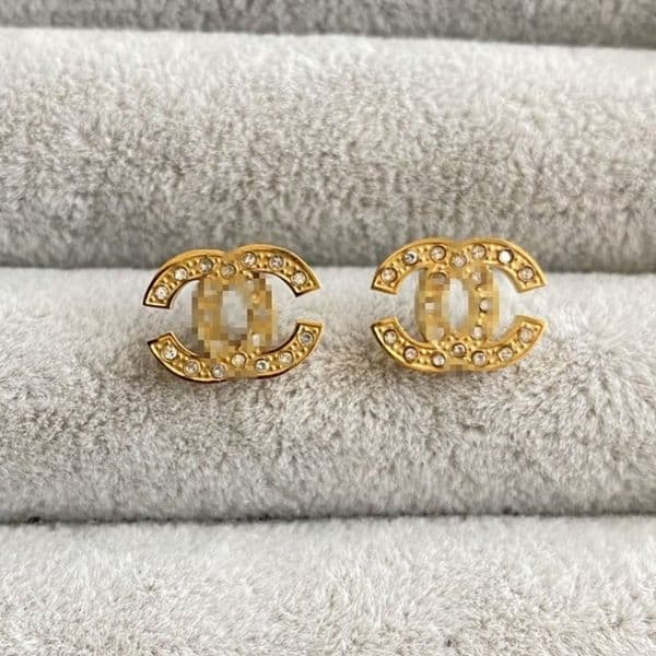 2026 No Fading Luxury Designer cologne Titanium Steel 3D Simple Letter Fashion Earrings With CZ Stones Trendy perfume Jewelry For Christmas Free Shipping