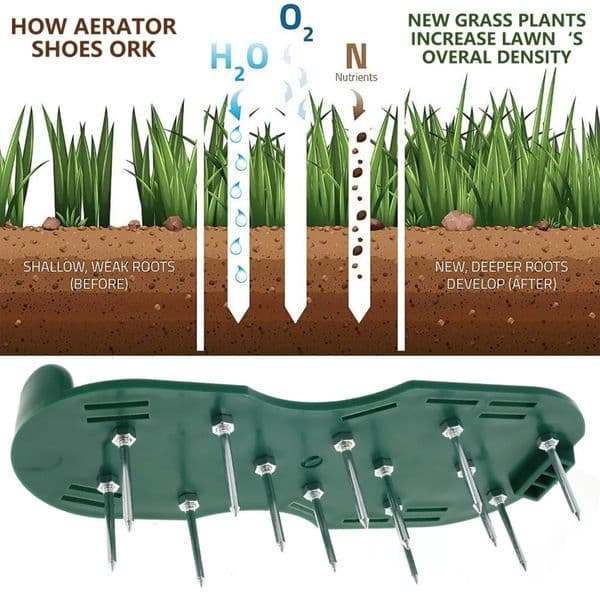 Luxury Designer Decor Manual Juicers 1 Pair Lawn Aerator Shoes Non Slip Sole Gardening Tool Loosen Soil Promote Heavy Root Growth Care Nail 7