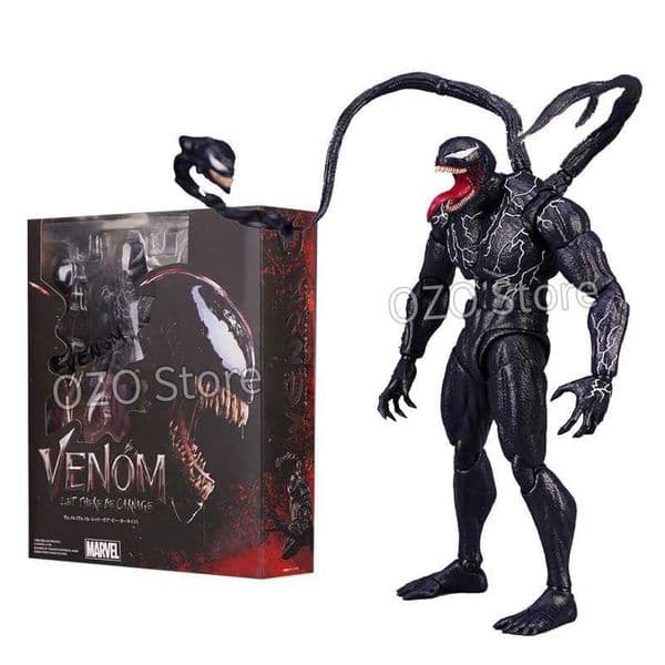 SHF Venom Action Figure Joint Movable Toys Venom 2 Symbiont Change Face Statue Model Doll Collectible For Toy Gift S260424